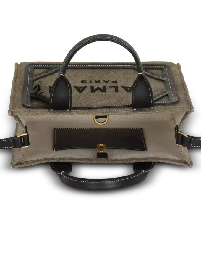 B-Army liten totebag i canvas och läder