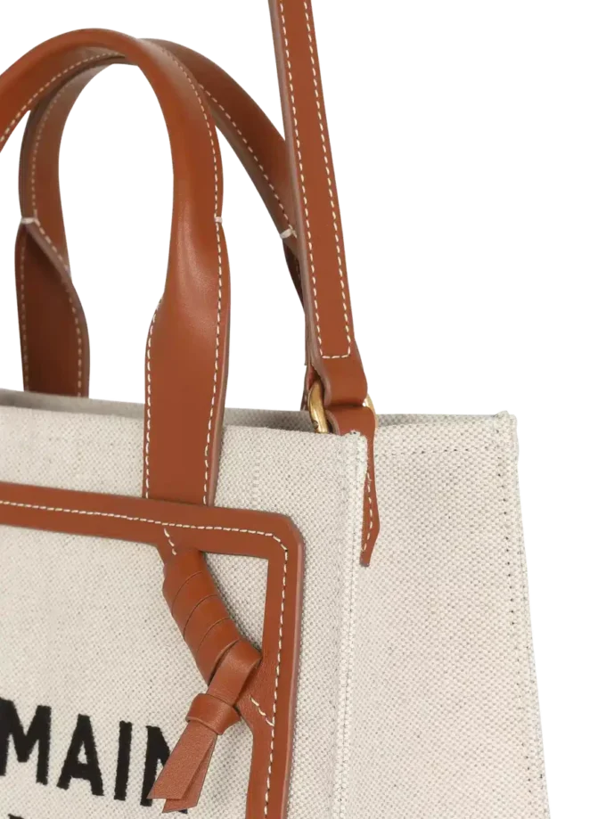 B-Army liten totebag i canvas och läder