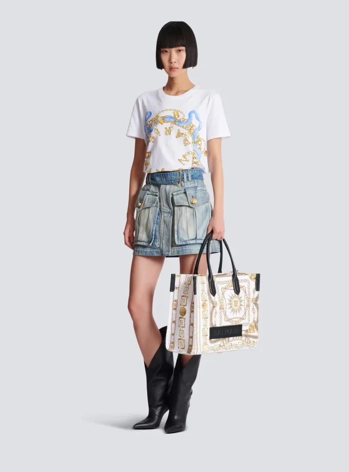 B-Army Medium tote bag i tryckt canvas