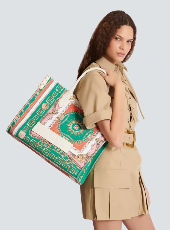 B-Army Medium tote bag i tryckt canvas