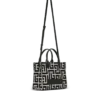 B-Army monogrammerad jacquard- och läderväska B-Army monogrammerad jacquard- och läderväska