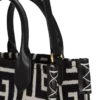 B-Army monogrammerad jacquard- och läderväska B-Army monogrammerad jacquard- och läderväska