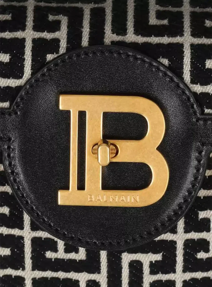 B-Buzz 23-väska i jacquard och läder B-Buzz 23-väska i jacquard och läder