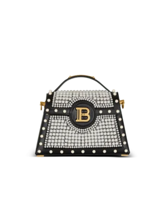 B-Buzz Dynasty-väska i läder och broderad satin