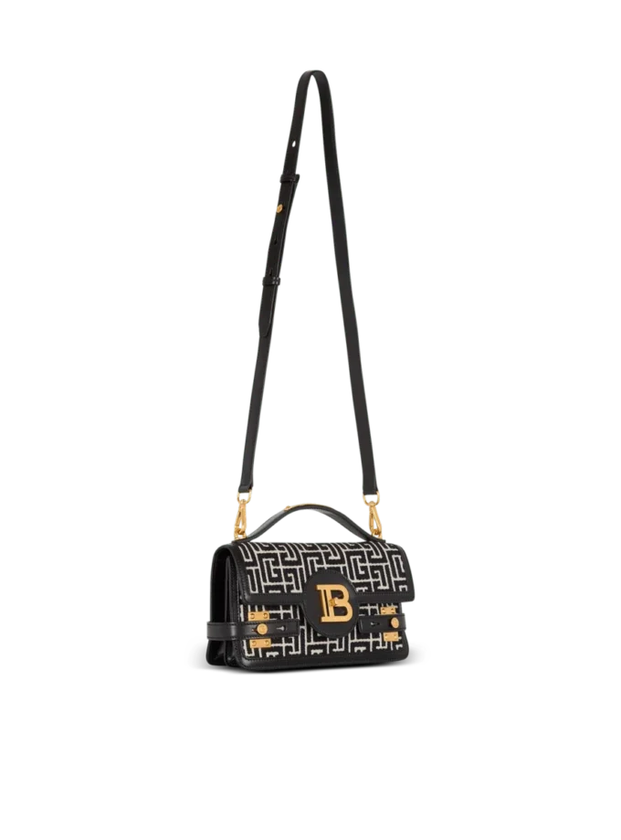 B-Buzz Shoulder 24-väska i kalvskinn och PB-jacquardcanvas