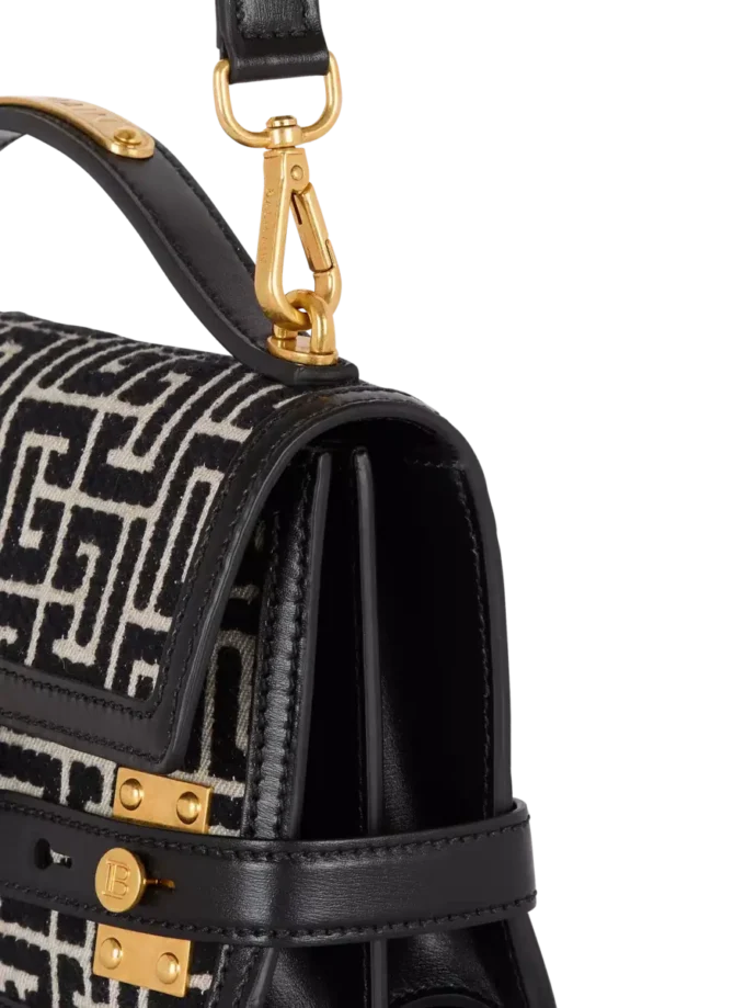B-Buzz Shoulder 24-väska i kalvskinn och PB-jacquardcanvas