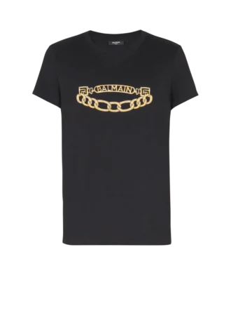 Balmain Chaînes Logo-tryckt T-shirt