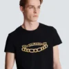 Balmain Chaînes Logo-tryckt T-shirt