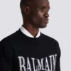 Balmain College jacquardstickad tröja