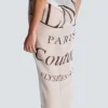 Balmain Couture tvåfärgad strandskjorta med tryck