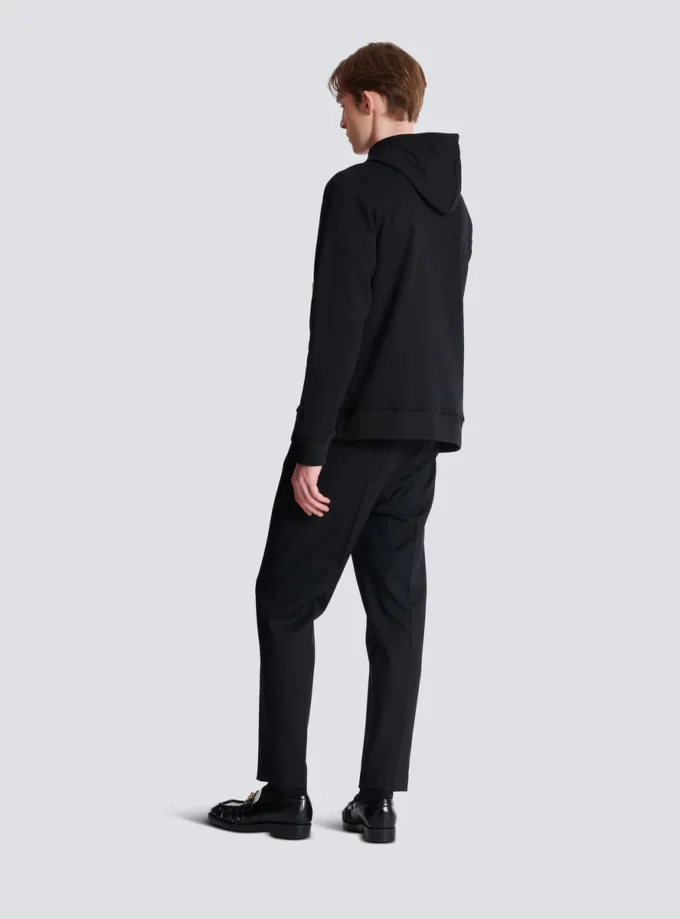 Balmain Écusson broderad hoodie