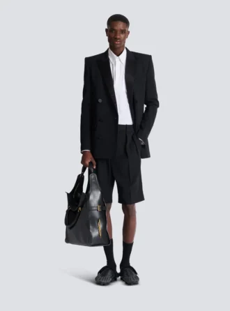 Balmain Écusson broderad poplinskjorta