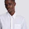 Balmain Écusson broderad poplinskjorta Balmain Écusson broderad poplinskjorta