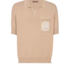 Balmain Écusson broderad stickad polotröja Balmain Écusson broderad stickad polotröja