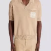 Balmain Écusson broderad stickad polotröja Balmain Écusson broderad stickad polotröja