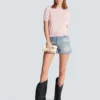Balmain Emblème-broderad stickad topp