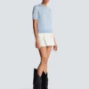 Balmain Emblème-broderad stickad topp