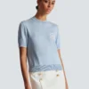 Balmain Emblème-broderad stickad topp
