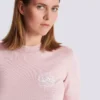 Balmain Emblème-broderad stickad topp