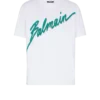 Balmain Lettre flockad T-shirt