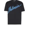 Balmain Lettre flockad T-shirt
