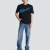 Balmain Lettre flockad T-shirt