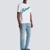 Balmain Lettre flockad T-shirt