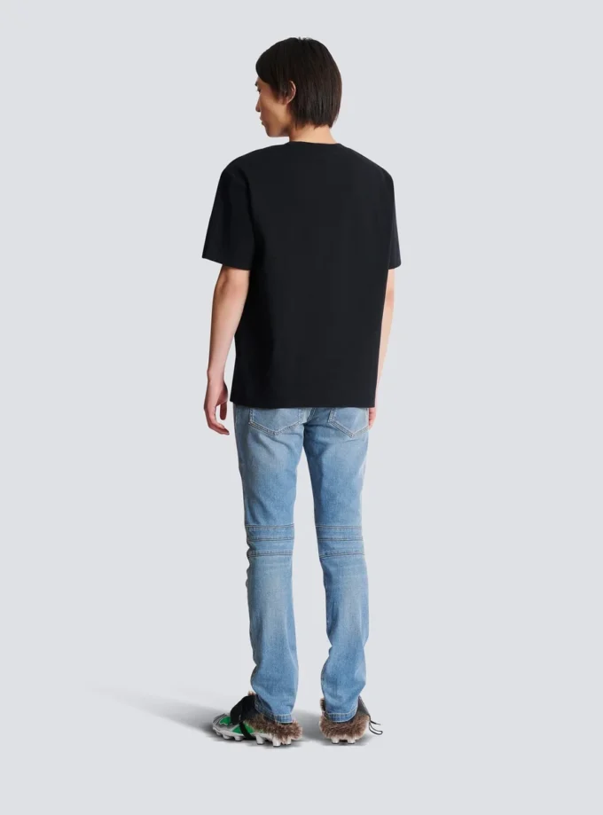 Balmain Lettre flockad T-shirt