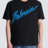 Balmain Lettre flockad T-shirt