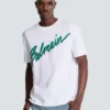 Balmain Lettre flockad T-shirt