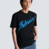 Balmain Lettre flockad T-shirt
