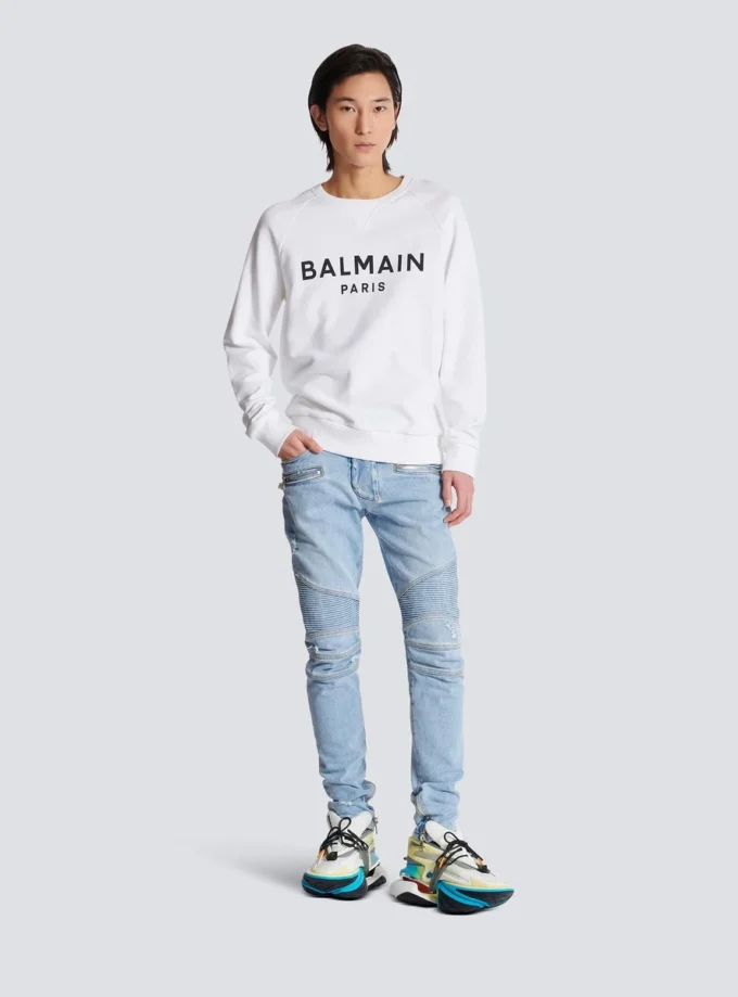 Balmain Paris-tryckt sweatshirt