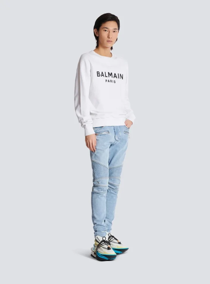 Balmain Paris-tryckt sweatshirt