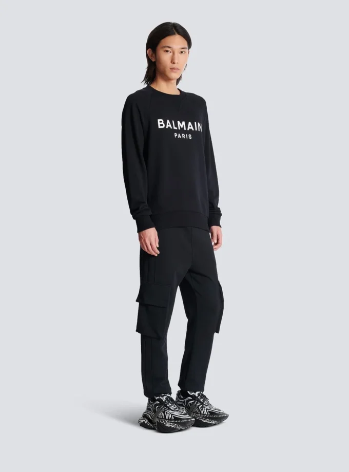 Balmain Paris-tryckt sweatshirt