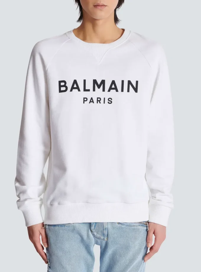 Balmain Paris-tryckt sweatshirt
