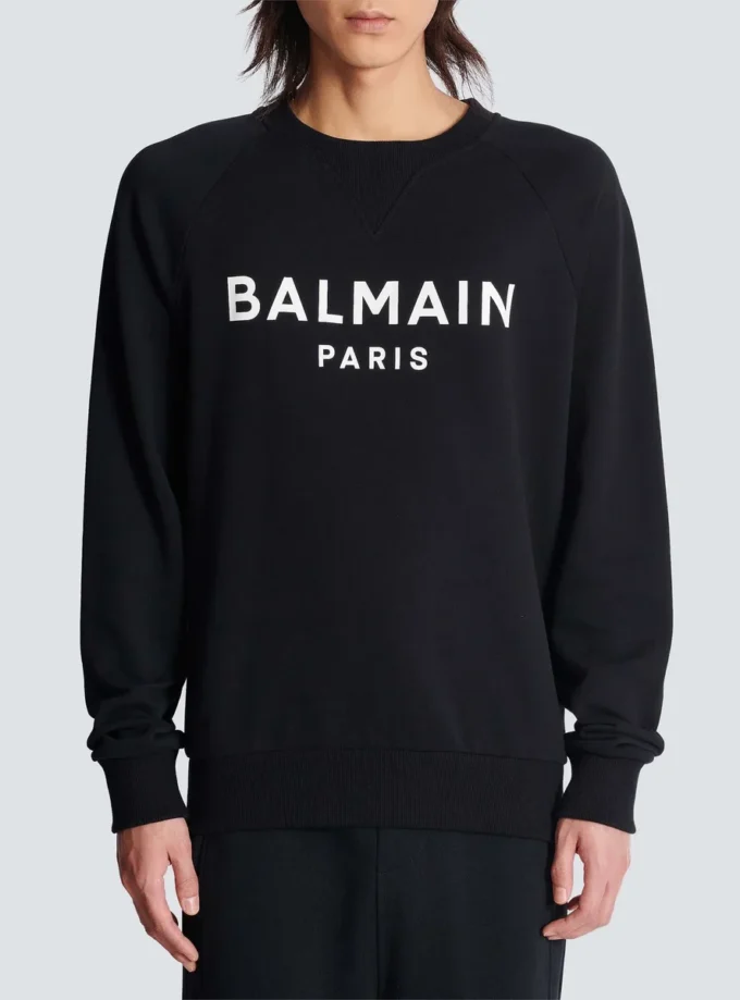 Balmain Paris-tryckt sweatshirt