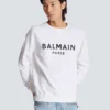 Balmain Paris-tryckt sweatshirt