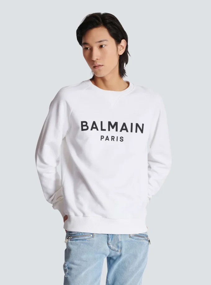 Balmain Paris-tryckt sweatshirt