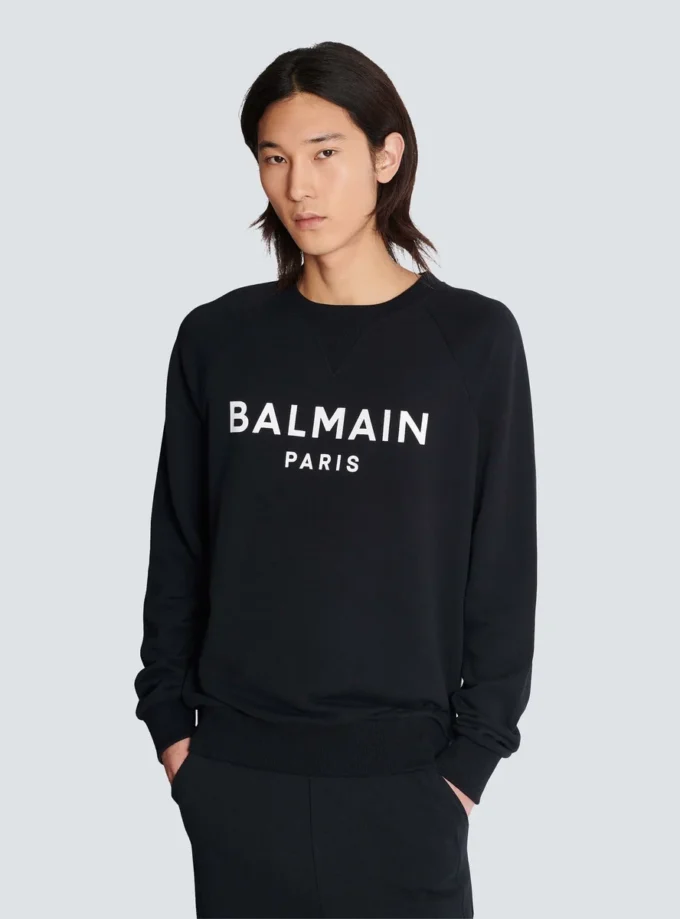 Balmain Paris-tryckt sweatshirt