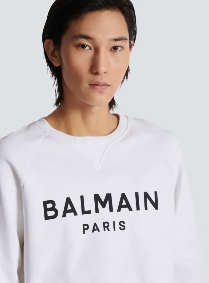 Balmain Paris-tryckt sweatshirt