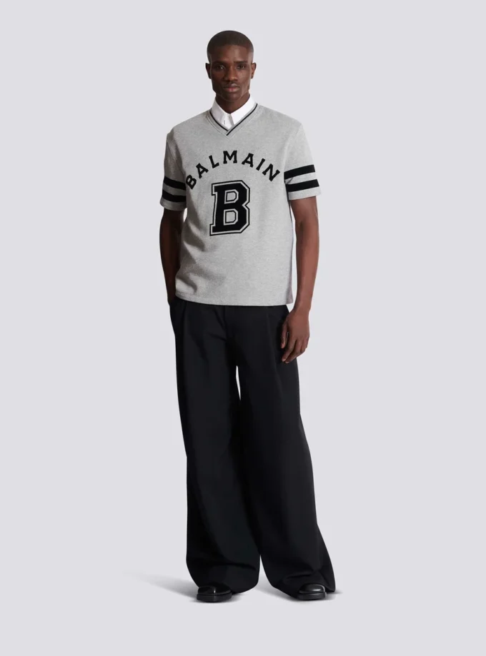 Balmain Sport T-shirt med V-ringning
