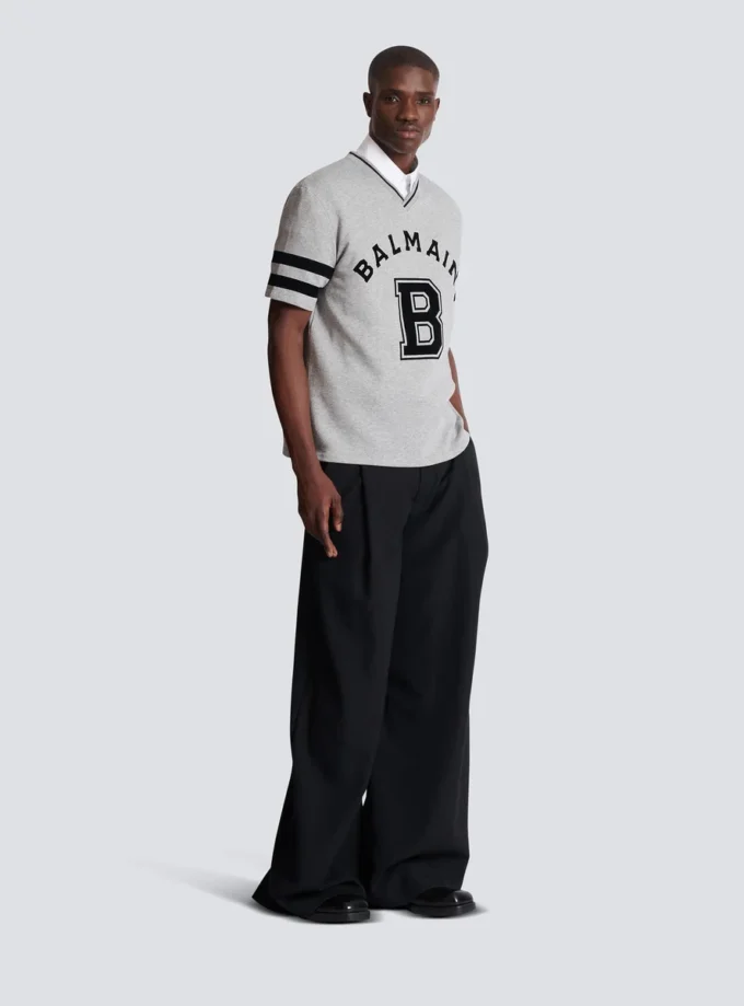 Balmain Sport T-shirt med V-ringning