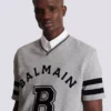 Balmain Sport T-shirt med V-ringning