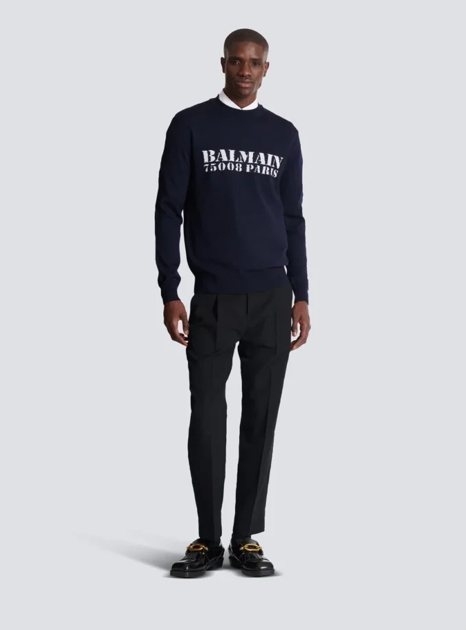 Balmain Stamp-tröja i merinoull