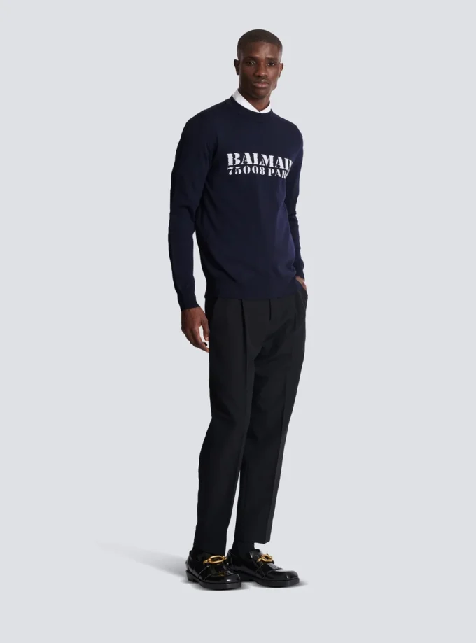 Balmain Stamp-tröja i merinoull