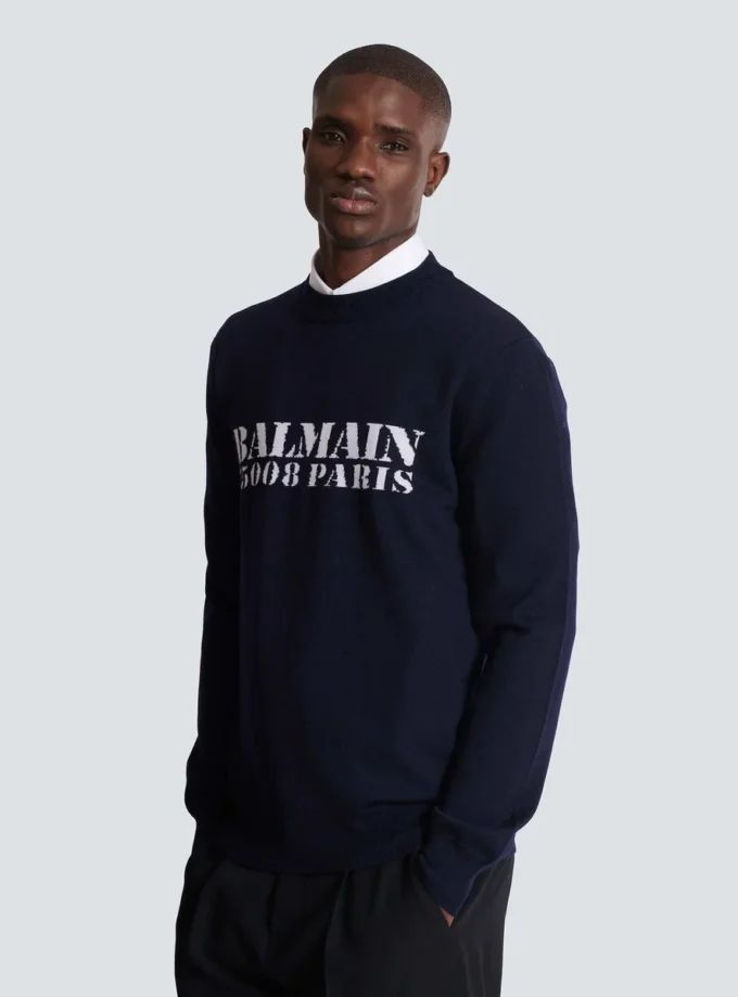 Balmain Stamp-tröja i merinoull