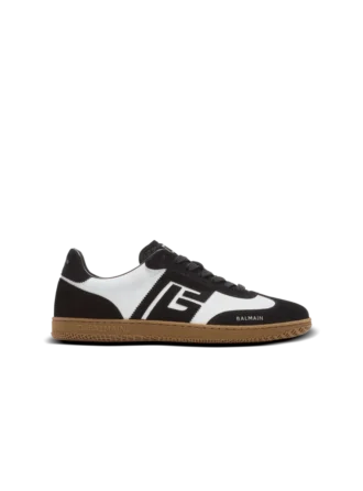 Balmain Swan sneakers i kalvskinn och mocka