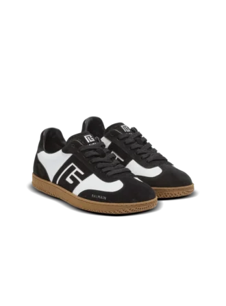Balmain Swan sneakers i kalvskinn och mocka