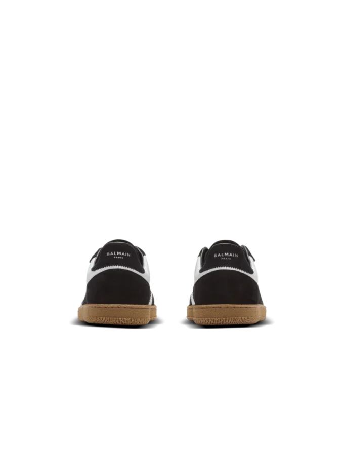 Balmain Swan sneakers i kalvskinn och mocka Balmain Swan sneakers i kalvskinn och mocka