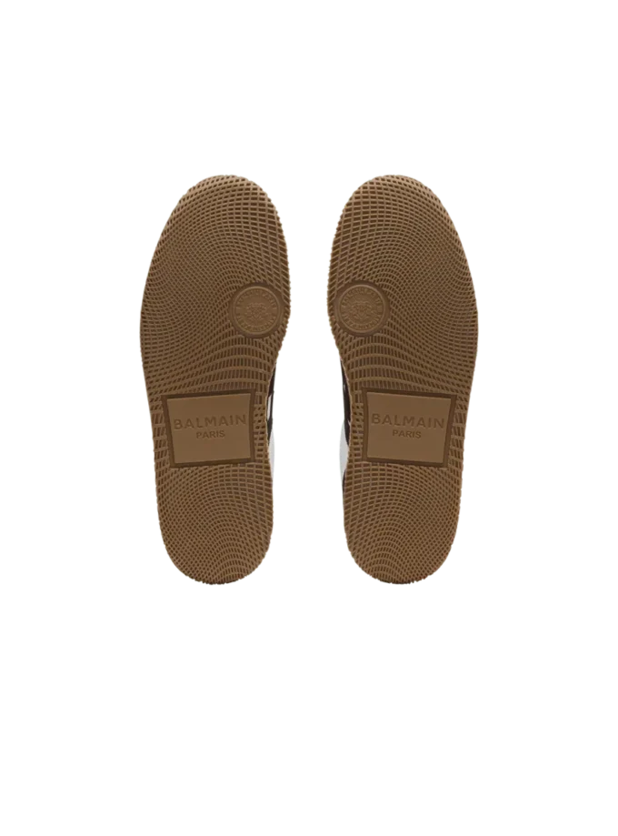 Balmain Swan sneakers i kalvskinn och mocka Balmain Swan sneakers i kalvskinn och mocka